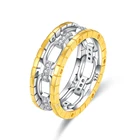 Rings Rings Gold Plated Hoop Zircon Crystal Stackable Silver Plating Finger Rings For Women