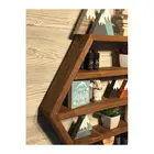 Hexagon Matt Color Hexagon Pine Solid Wood Home Display Honeycomb Crystal Shelf