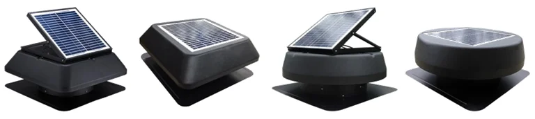 Roof Attic Exhaust Fan, 14", 40-Watt, Solar, 2900 - detail 4
