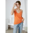 Women Vest Summer Women Cashmere V-neck Condole Belt Vest Tank Tops Clothes