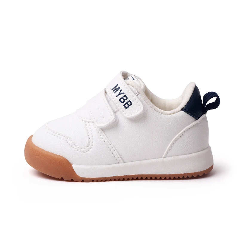 Spring and Autumn Sports Style Soft Sole Anti-slip Wear-resistant Baby Walking Small White Shoes supplier