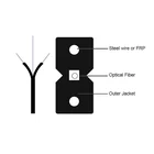 Flat 4 Core Cable Steel Wire Supported Aerial Outside Flat 1 2 4 Core G652D GJXH Fiber Optic FTTH Drop Cable