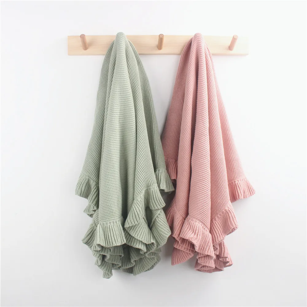 Baby Boho Bohemian Tassels Muslin Cotton Baby Receiving Blanket Toddler Cotton quilted ruffle thickened blanket