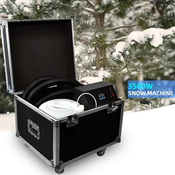 Stage 3500W DMX 512 Wireless Remote Control Snowflake Machine Metal Snow Maker for Christmas Outdoor Winter Events