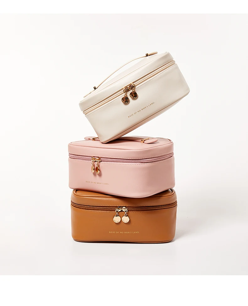 2024 PU Leather  purses Large Capacity Makeup Bag Portable Travel Waterproof Cosmetic Bag for Women Girls