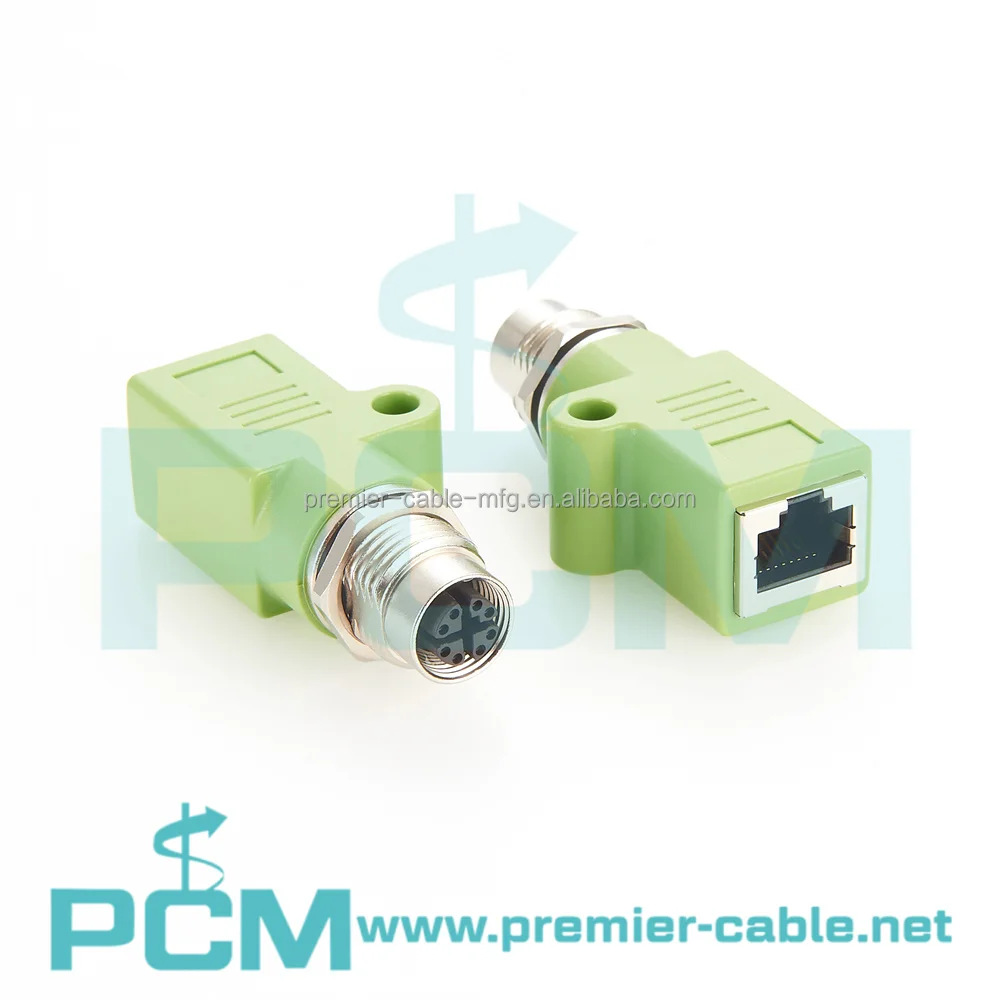 Contrôle d'usine ProfiNet M12 X-Code 8 broches femelle vers connecteur RJ-45 usine