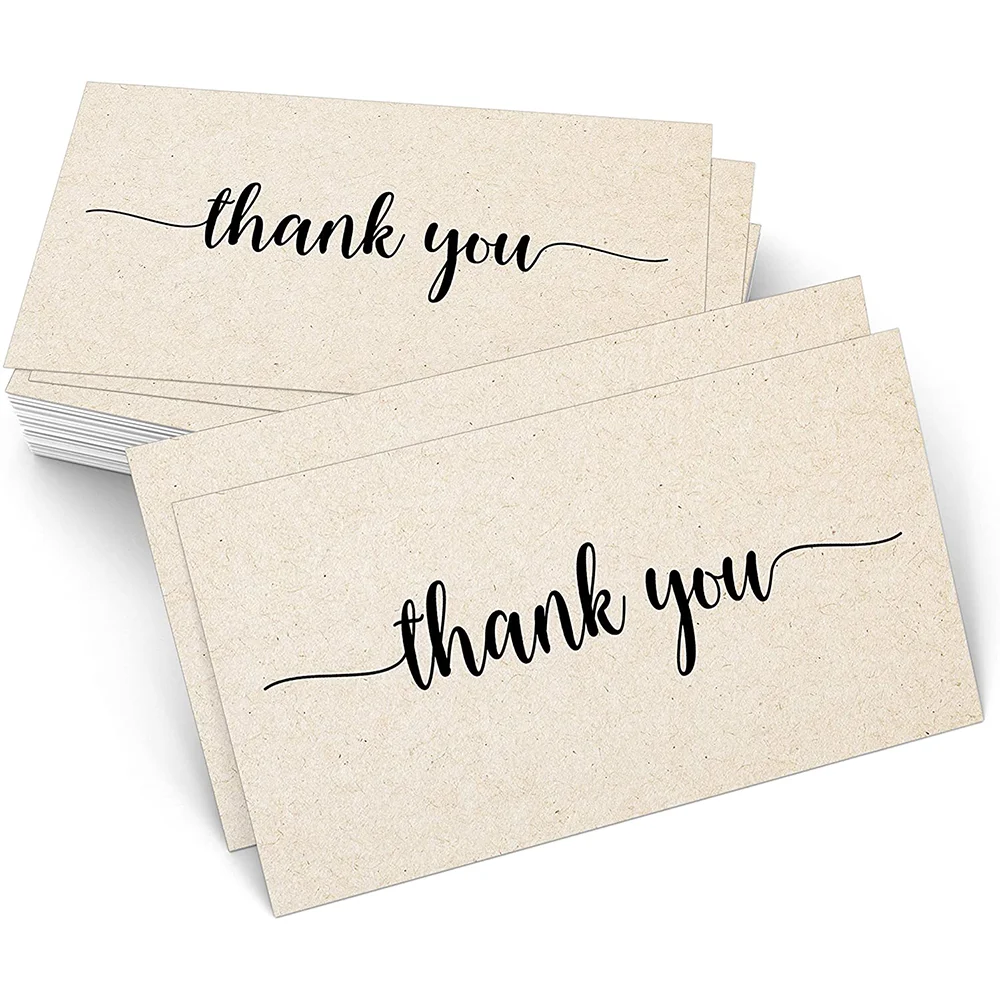 custom thank you notecards small business card size for gifts