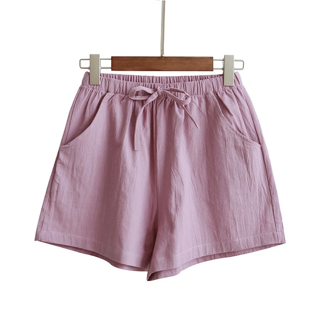 women's plus size linen shorts