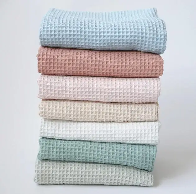 Super Soft Cotton Waffle Bath Towel Baby Swaddle Blanket  Honeycomb Cellular Couch Bed Thermal Throw Waffle Blanket