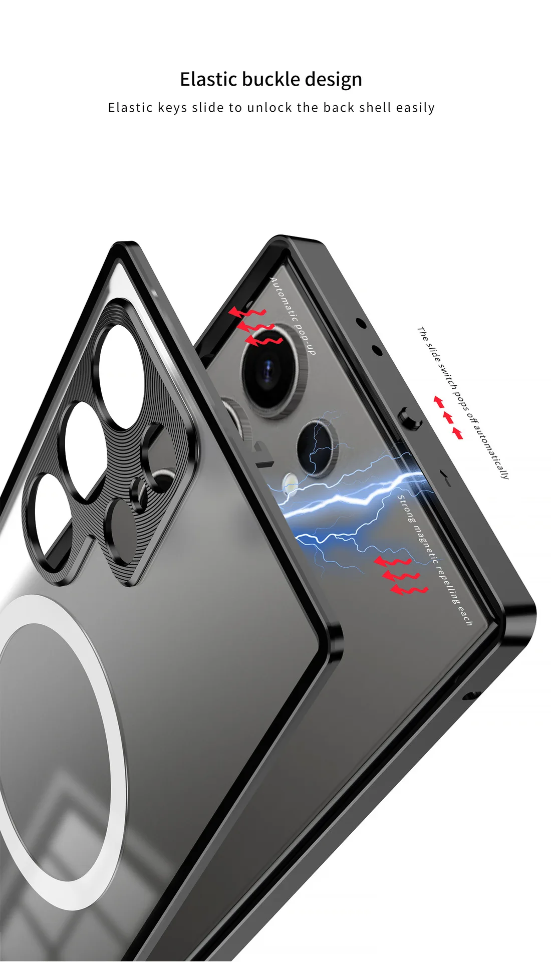 product phone case for samsung s25 ultra s24plus s23 ultra snap on metal single sided magnetic protective lens laudtec-5