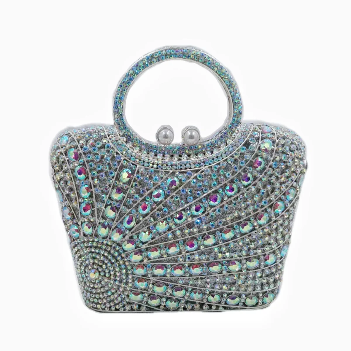 Amiqi MRY117 Luxury Classy Bling Crystal Rhinestone Wedding Party Ladies Clutch Purse Bag Evening Bags for Women