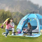 Family Tent 3-4 Person Outdoor Family Automatic Hexagon Easy Pop Up Picnic Camping Tent