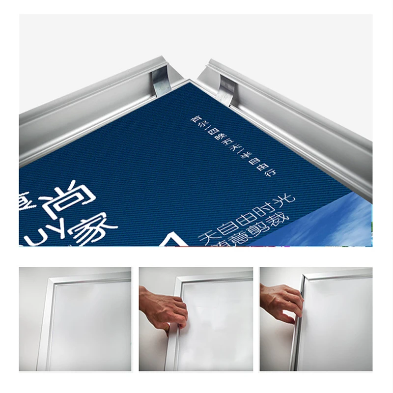 product 3 pack custom led aluminum snap frame poster hd theater poster frames anodized high quality movie display frame-1