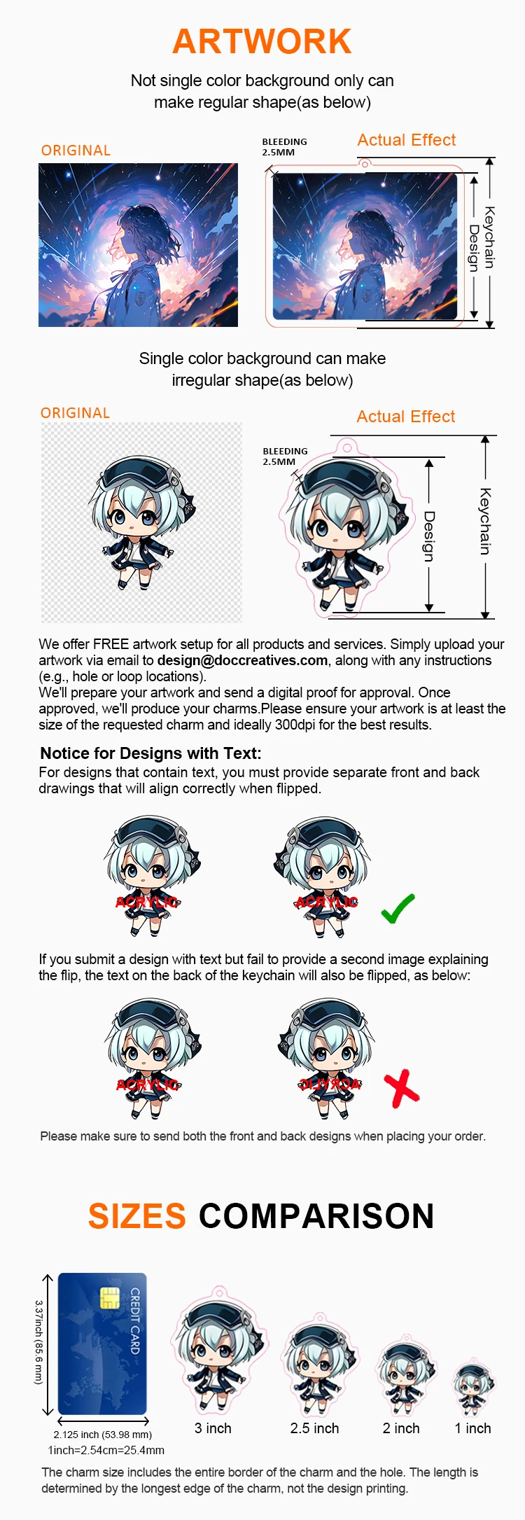 Custom Design Epoxy Resin Acrylic Charm Make Your Own Logo Acrylic Keychains for Acrylic Gift factory