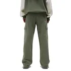 OEM Design Women Solid Color Natural Ankle Length Pants Women's High Waist Straight Cargo Sweatpants