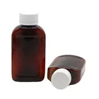Small Bottles 100ml Small Cough Syrup Bottles Liquid Pharmaceutical Amber Plastic Bottles With Tamper-proof Cap