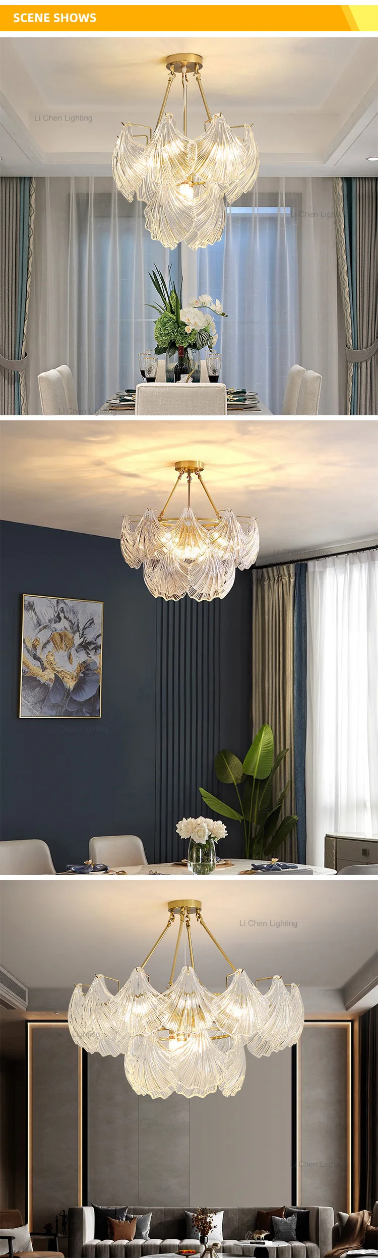 p0013 luxury style indoor decoration living room dining room metal modern led circle pendant lamp-3