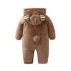 Kids Clothes Customized Accept Excellent Quality Bear Brown Cotton Warm Baby Romper Infant Toddler Kids Clothes