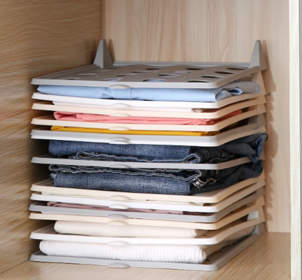H964 Home Storage Holder Quick Folding Board Adult Clothes Folder Multi Color Plastic Save Time Shirt Organizer