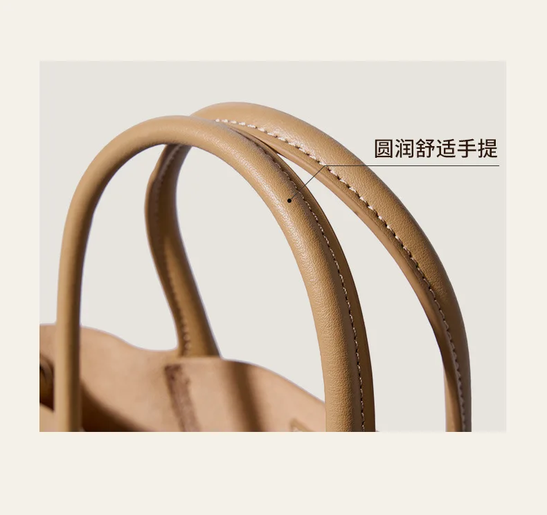 Andobag Genuine Cow Leather Handbag For Women Commute Shoulder