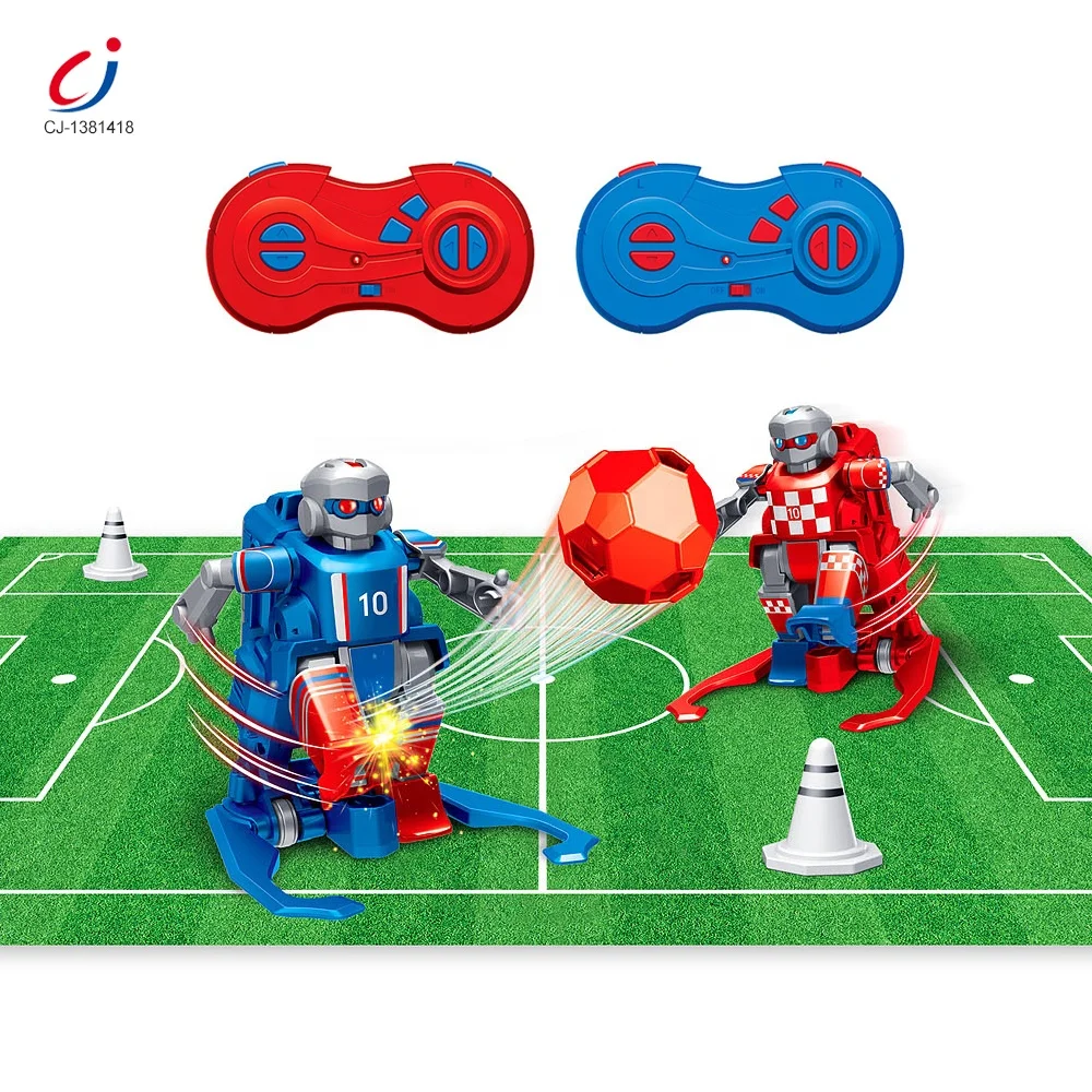 Chengj jugetes 2.4g electric remote control soccer competitive toys two player interactive rc football robot toy