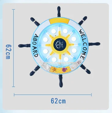 Mediterranean Cartoon Creative Sailboat Boy Girl Princess Room Chandelier Ceiling Lamp