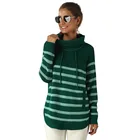 Winter New Autumn And Winter Turtleneck Long Sleeve Sweater Ladies Striped Pullover Sweater For Women