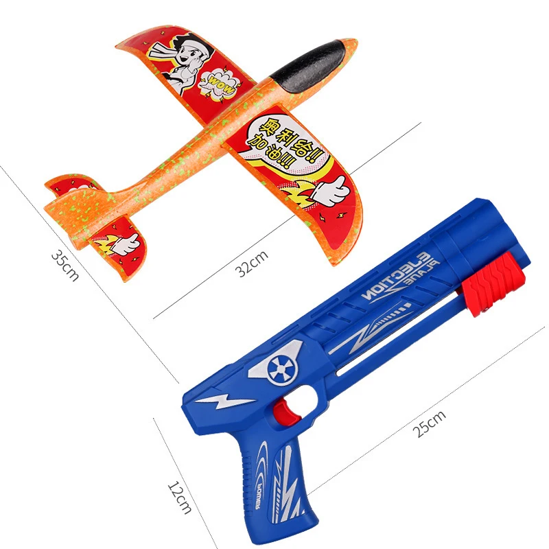 Hot Selling Airplane Shooting Game Gun Toys for Children Foam Catapult Gun Toys with Plane