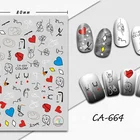 Nail Sticker 2021 New Abstract Face Nail Sticker For Nail Art Decoration Adhesive Diy Graffiti Nail Decals
