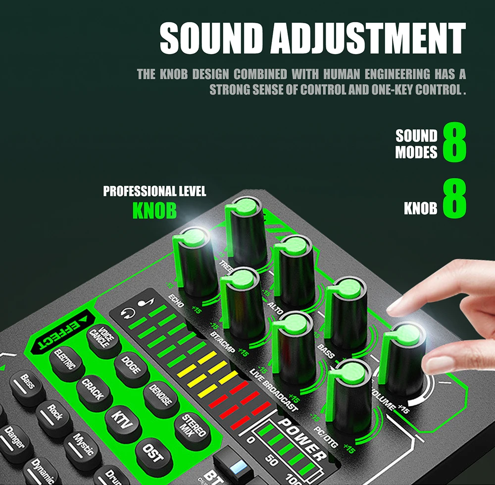 E1 professional recording studio audio recording live microphone external sound card