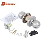 Door Canada Best Selling Stainless Steel Color SUS304 Keyed Entry Cylindrical Door Knob Locks
