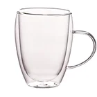 Glass Glassglass Hot Sale 300ml Transparent High Borosilicate Glass Tea Cup For Home