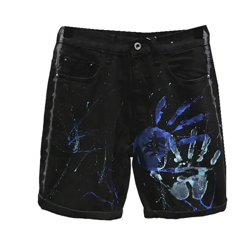 Wholesale high quality new fashion men's ripped shorts jeans brand clothing summer 100% cotton shorts Denim shorts