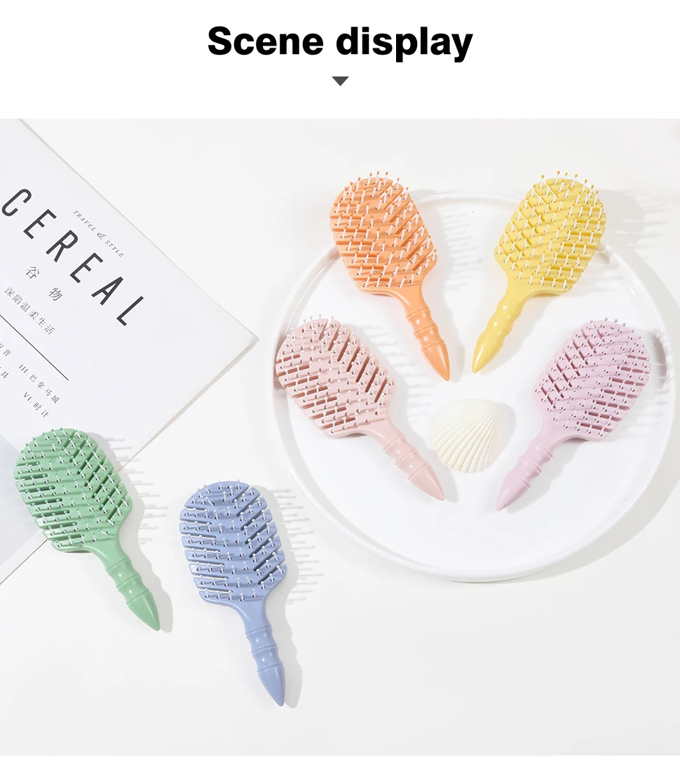Wholesale Mini Hairbrush and Curly Hair Straightening Brush for Kids, Plastic Nylon Small Scalp Massager factory