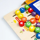 Educational Wooden Board ABC 26 Letters Learning Toys Early Educational Motor Skill Activity Matching Games