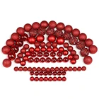 Set Ornament Ornament Ball Set 100 Pcs Chritsmas Decoration Tree Glitter Shiny Ball Shatterproof Baubles Set Ornament