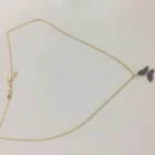 Gold 18k Necklace Plated 18K Silver Base 2microns Gold Plated Blue Butterfly Necklace Butterfly Charm Necklace
