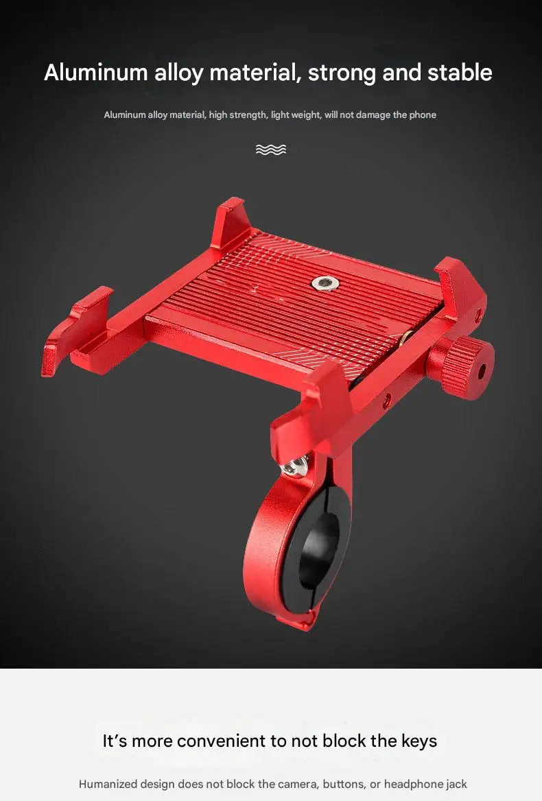 High Stability Aluminum Alloy Bike Mount Bike Mount Brackets Motorcycle Cell Phone Holder Rack