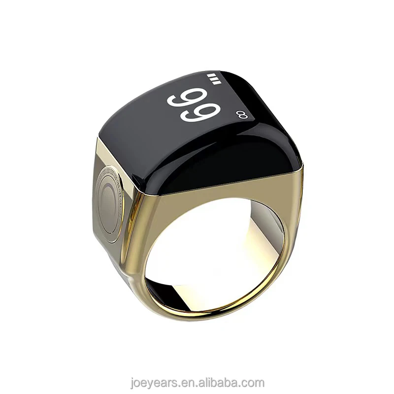 Smart Zinc Alloy Muslim Islamic Electronic Zikir Counter Digital Azan Alarm Clock Tasbeeh Tasbih Zikr Ring RechargeablePray Ring