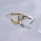 Earrings Earring E8554 2021 New Design 18K Gold Plated Hoop Earrings Triangle Twisted Hoop Earring For Women