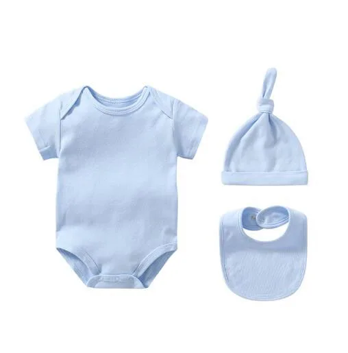 manufacturer 2022 latest newborn baby clothes men's and women's 3-piece baby Hoodie baby pajamas