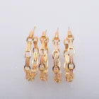 Brass Earrings Brass 2021 Trendy Brass Gold Plated Hoop Earrings Brazil Style