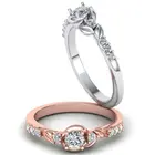 Ring Factory Direct Selling 925 Silver Heaven N Clear DEF Round Leaves Women Moissanite Setwhite Gold Wedding Ring 0.52ct