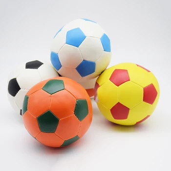 Customized  32 Panel PVC Leather Cotton Filled Footbags  Lightweight  Football Shape For Throwing Balls For Kids Outside Toys