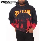 Black Hoodies Men High Quality Nice Custom Logo Black Oversized Half Premium Tie Dye Hoodies Men Factory Wholesale