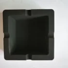 Bar Ashtray Custom Logo Hotel Bar Office Square Large Black White Silica Gel Ashtray