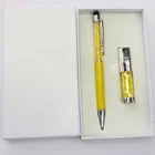 Usb Pen Huahao Brand Promotional Gifts Crystal Usb Pen Gold Suppliers Wholesale Crystal Usb Pen Drve 8gb