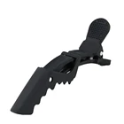 Black Salon Alligator Hair Clips Plastic Rubber Paint Matte Clips For Hair