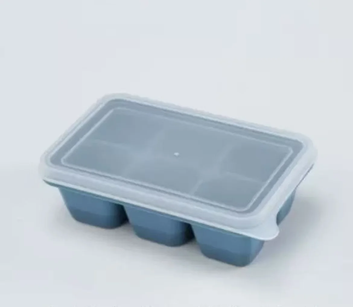 The 6 Cavity Silica Gel Ice Box Freezer Tool Ice Mold Household Ice Box with Cover manufacture