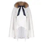 Coat New Fashion Design Long Sleeves High Quality Winter Plaid With Belt Collar Woolen Plus Size Women Cape Coat